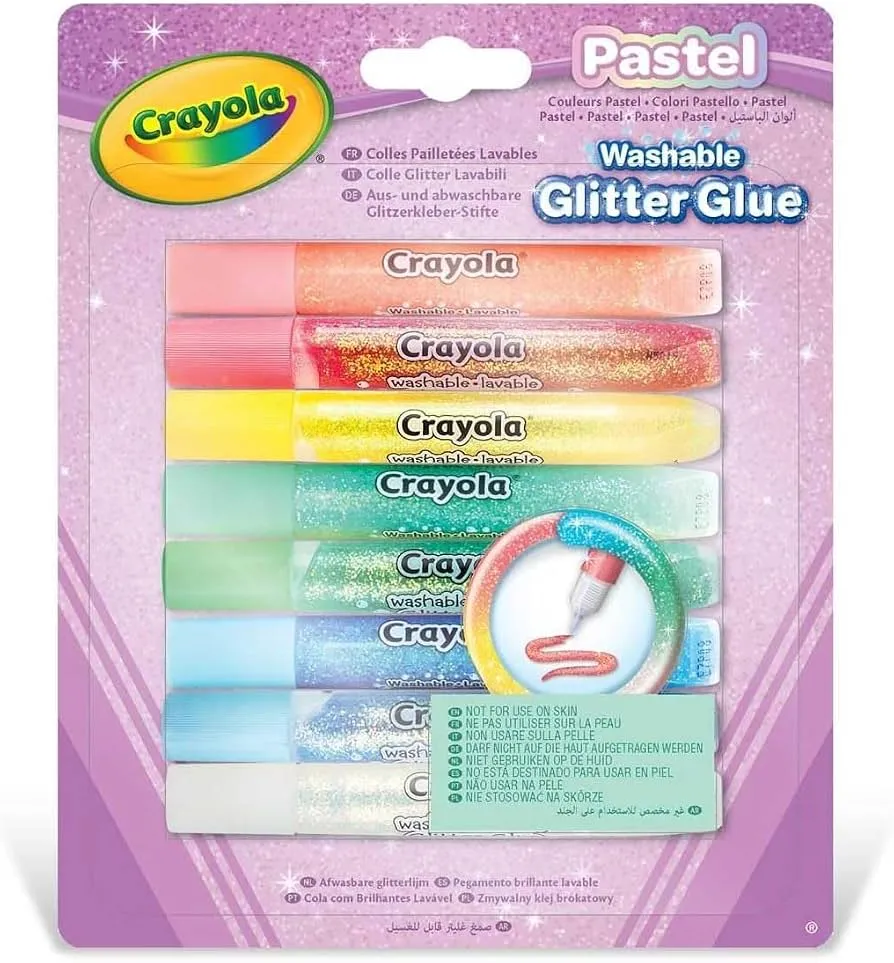 [1650566750] Pastel Glitter Glue 8ct 69 3524
