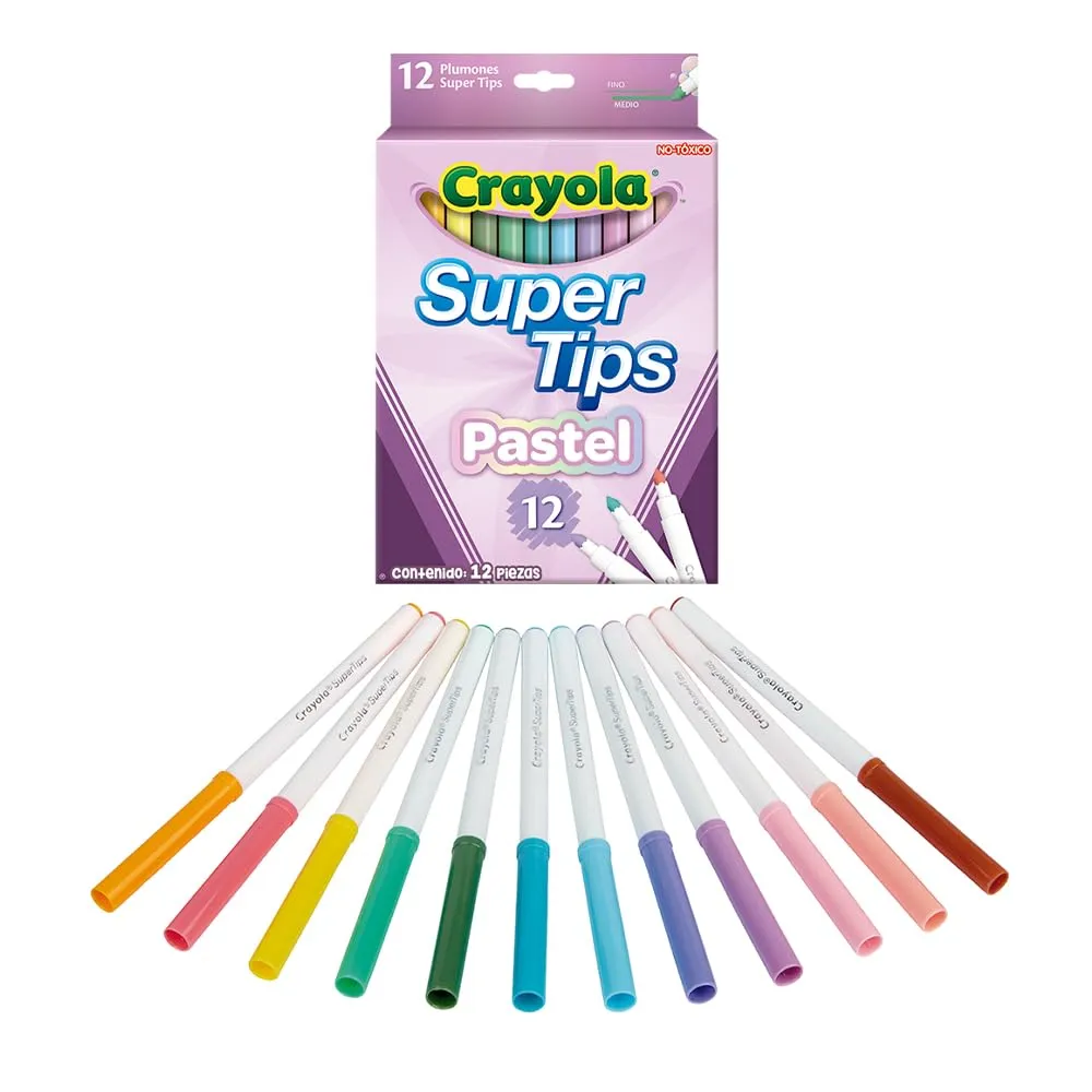 Pastel Supertips Washable Markers 12ct 58 7515