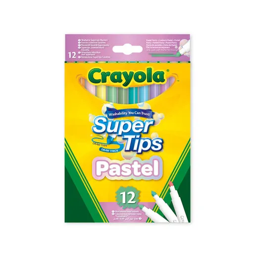 [1650566960] Pastel Supertips Washable Markers 12ct 58 7515
