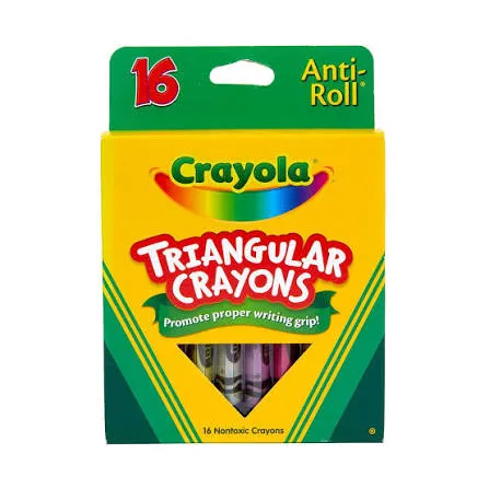 MK Washable Triangular Crayons 16ct 81 0016 E 205