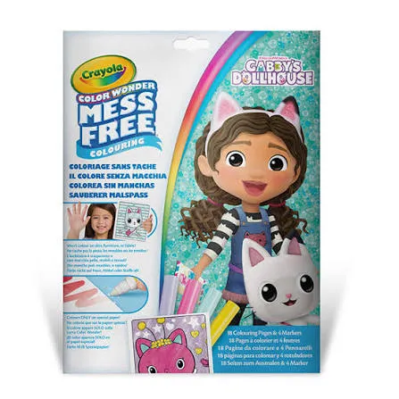 Color Wonder Set Gabby's Dollhouse foldelope 4 mini BL markers 75 2861