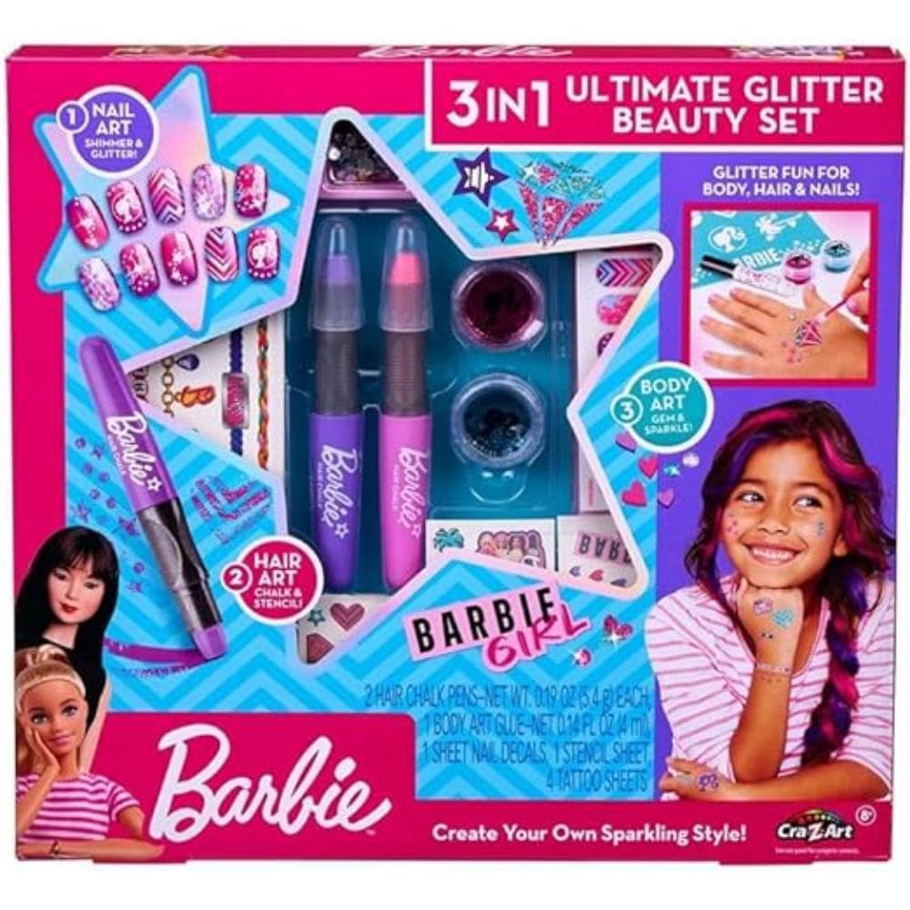 Barbie 3 in 1 Ultimate Glitter Beauty Set 34072