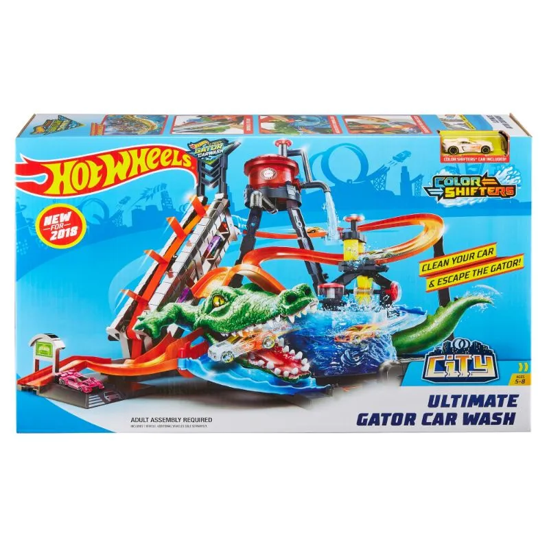 HW Color Shifters Ultimate Gator Car Wash Playset FTB67