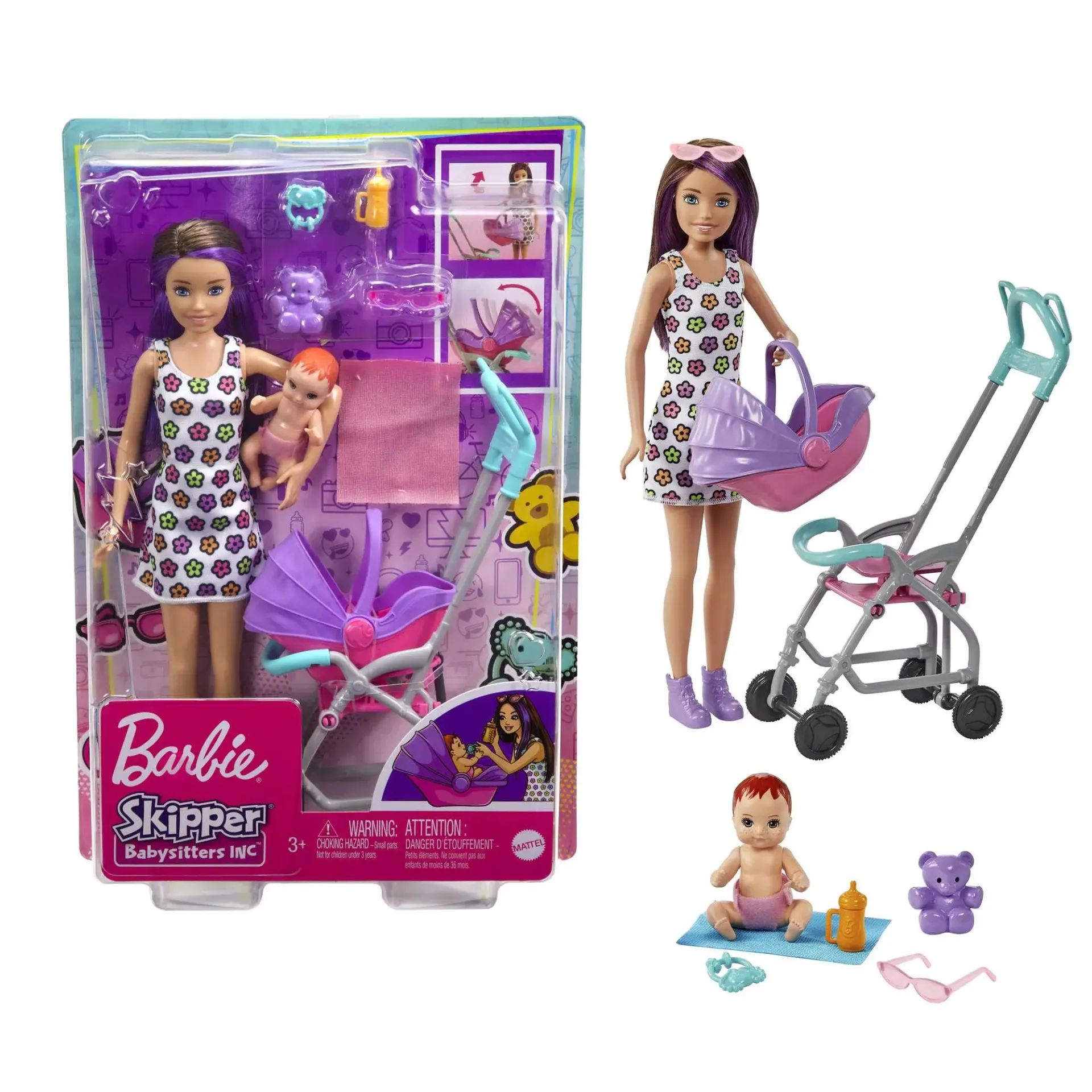 [1650568005] BarbieÂ® Skipperâ„¢ Babysitters Inc â„¢ Doll and Playset Stroller Skipper G