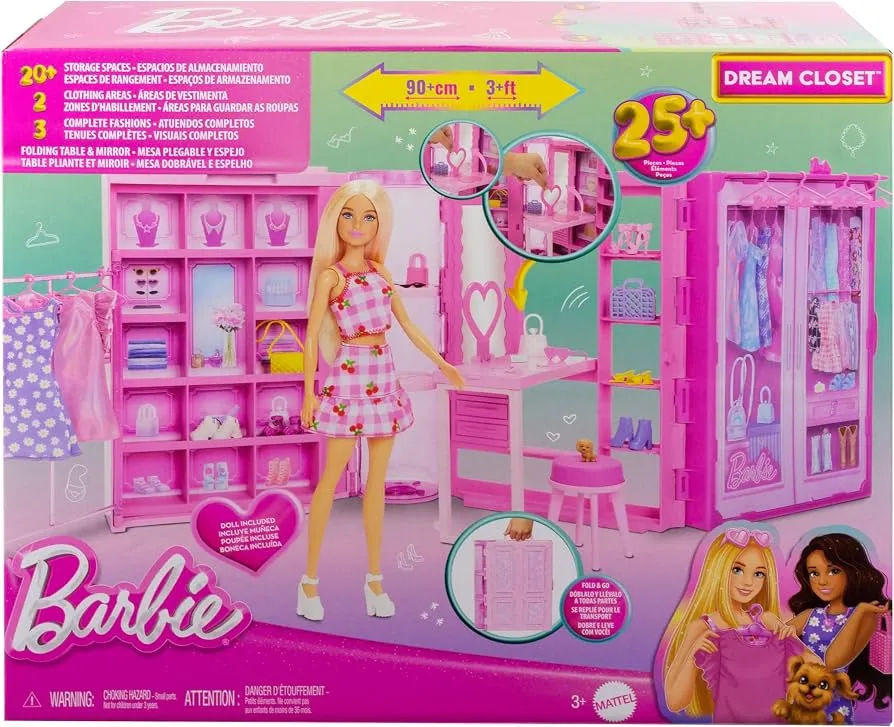 Barbie®️ Dream Closet 3 0 and Doll HXD58
