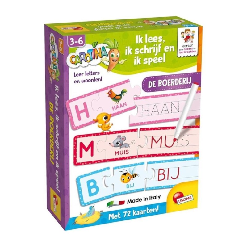 Jeu éducatif Carotina lis écris joue ferme Lisciani FR79940