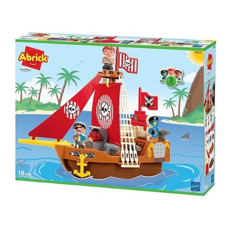 Jeu de construction bateau Pirate Abrick Ecoiffier 3023