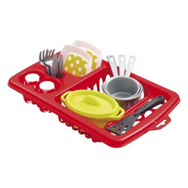 Jouets Ecoiffier 956 Égouttoir dînette à vaisselle avec couverts