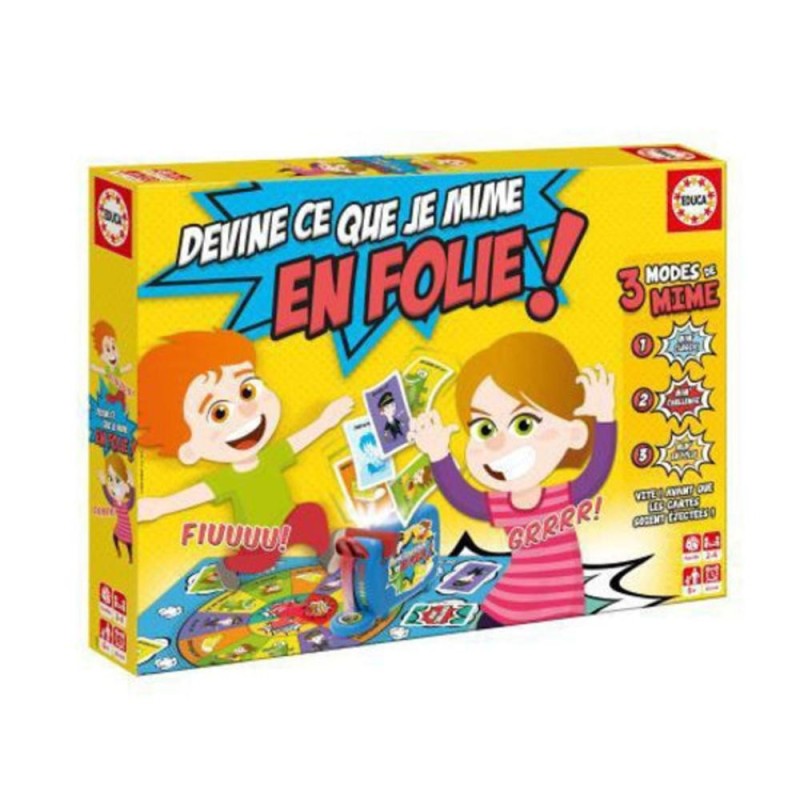 Devine ce que je mime en folie - Jeu de carte
