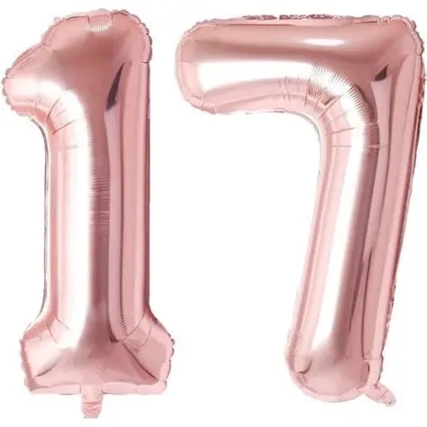 chiffre en ballon 17''