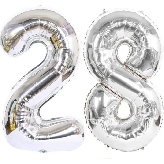 chiffre en ballon 28