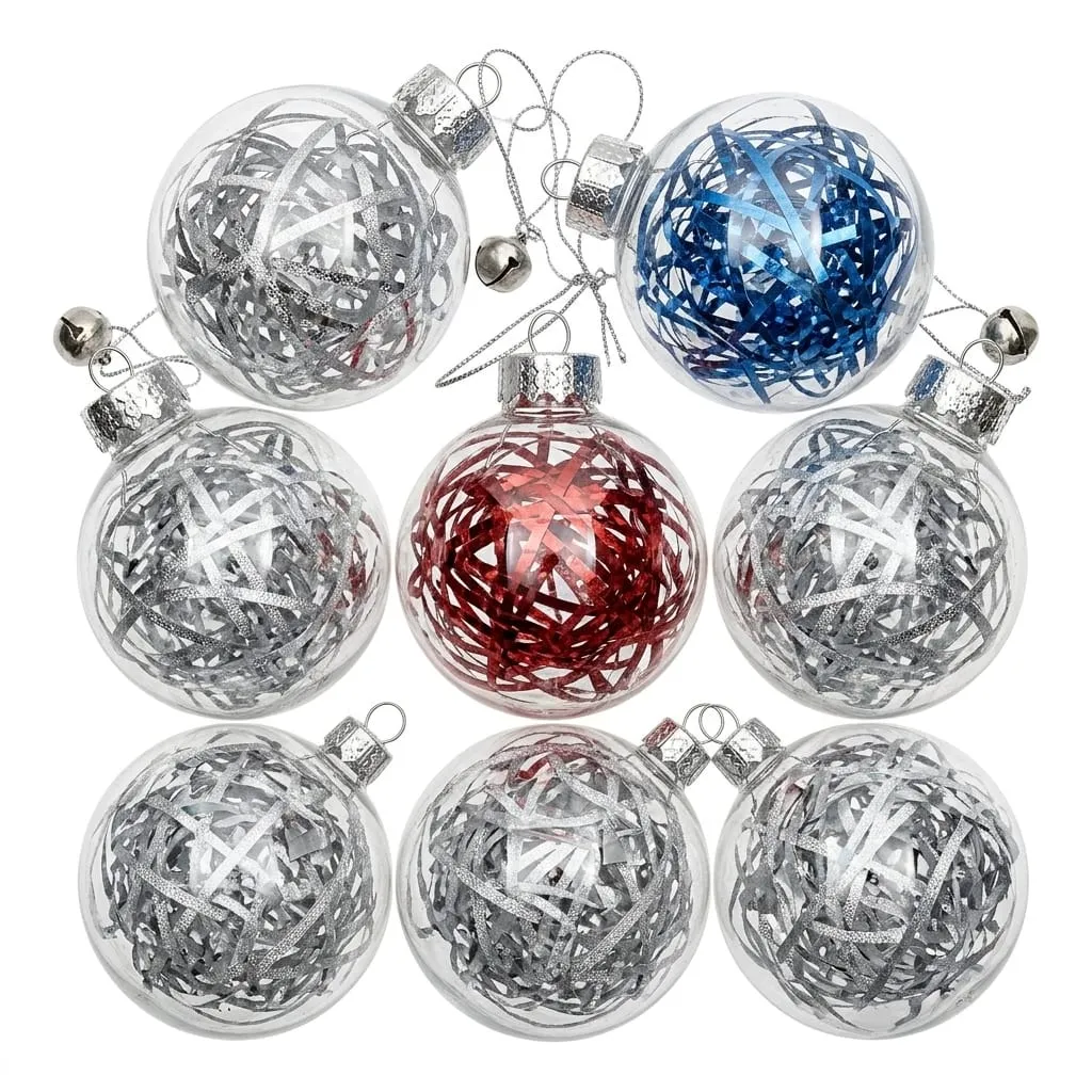 Boule décoration 6pcs gris 9161