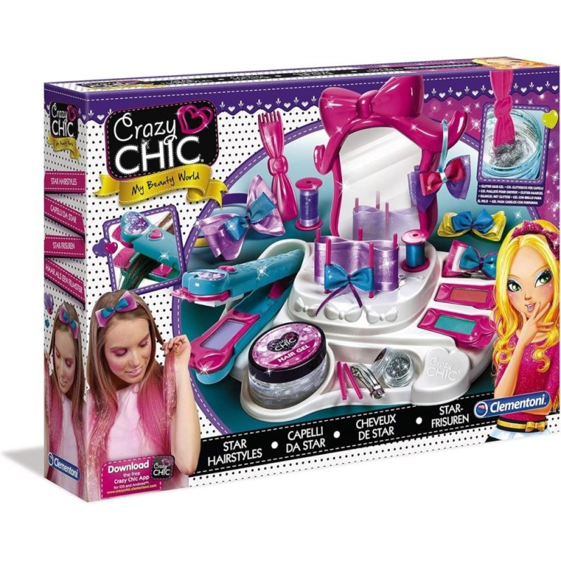 [710497001] Coffret coiffure Crazy Chic cheveux de star 15241 CLEMENTONI