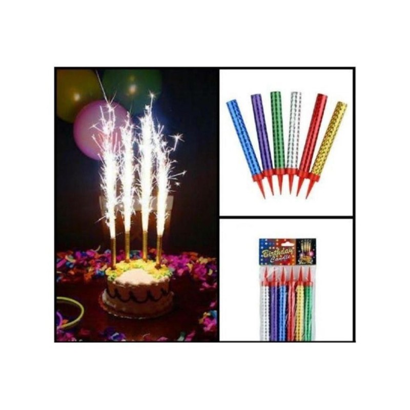 [1650554380] Flamme anniversaire 6 piéces (10 CM)