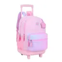 SAC A DOS MARSHMALLOW à Roulettes Trolley Starmania Rose  65516