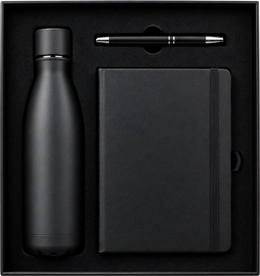 coffret VIP notebook  avec porte clés ,stylo et MUG ISTHERME 500ML