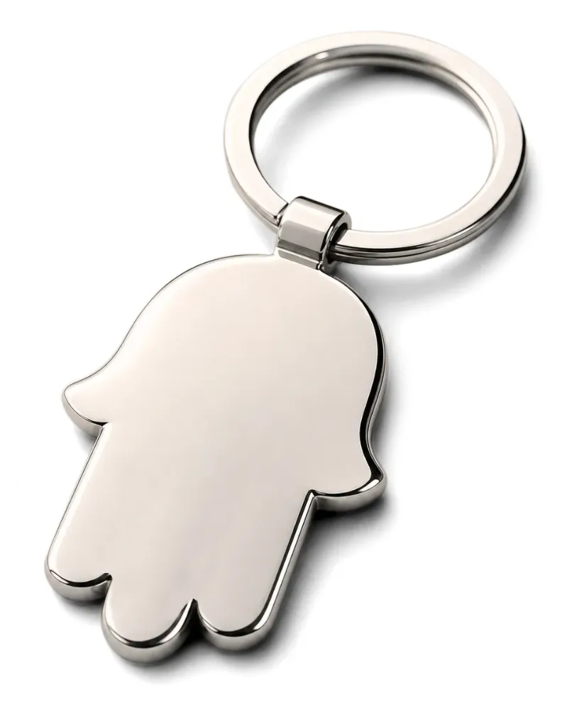 Porte cles KHOMSA metal en coffret argent