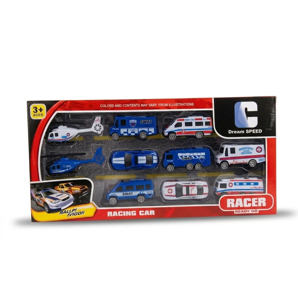 [1650569340] Set de mini voitures en coffret 90077